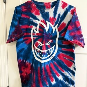 Spitfire Tie-Dye T-Shirt - Red and Blue